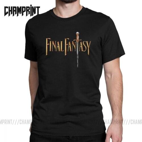 Final Fantasy Pokmon Crysta T Shirts for Men Cotton Casual T-Shirts Cloud FF7 Video Game Tee Shirt Short Sleeve Clothes 4XL 5XL