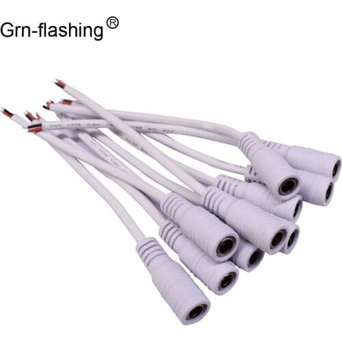 5.5 x 2.1mm DC female Power Jack Connector Adapter Wire Cable 15cm For 5050 3528 led strip CCTV IP camera