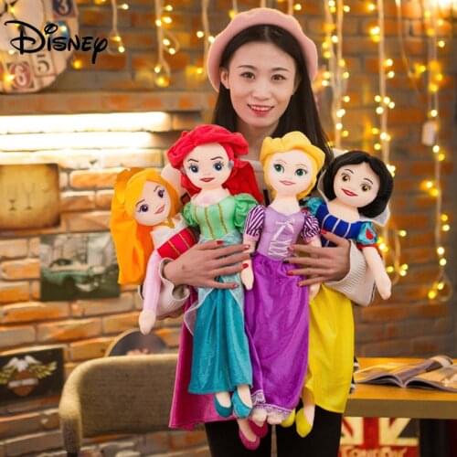 60/65cm Disney Princess Plush Toys Snow White Cinderella Sofia Aurora Princess Stuffed Doll Toys for Girls Children Gifts