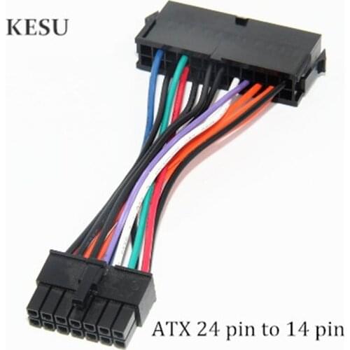 10cm Power Supply Cable Cord 18AWG Wire ATX 24 pin to 14 pin Adapter Cable for Lenovo IBM Dell Q77 B75 A75 Q75 Motherboard