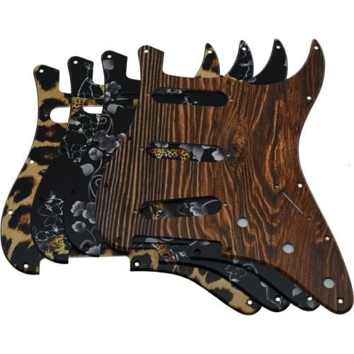 KAISH 11 Hole 3D Printed Plastic ST/Strat Guitar Pickguard Scratch Plate Reverse Bridge Fits Jimi/Hendrix Stratocaster