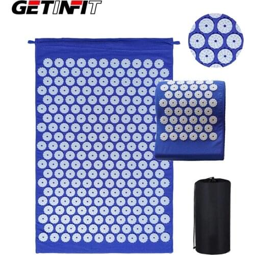 Getinfit Neck Back Massage Tools Yoga Acupressure Massager Mat Relieve Body Pain Spike Massage Pillow Massage Cushion