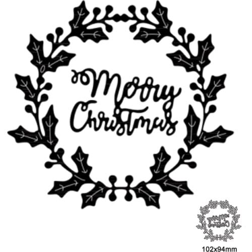 Round Frame Merry Christmas Metal Cutting Dies Scrapbooking Craft Dies For Stencils Embossing Paper Crads Making 2021 New