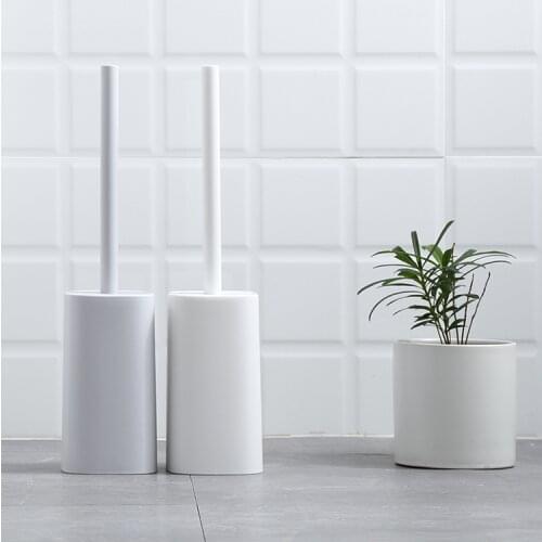 Long Handle Nordic Toilet Brush Clean Simple Artifact No Dead Spots Toilet Brush Set with Base Wc Borstel Bathroom Fixture DH50M