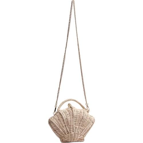 Girls Mini Small Messenger Bag Beach Rattan Handbag Handwoven Woven Tote