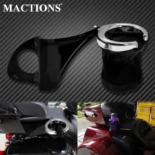 Motorcycle Drink Cup Holder Passenger Water Beverage Support Right Side For Harley Touring Road Glide Electra Glide 2014-2020