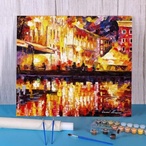 Oil Painting Style Red Spell Painting By Numbers Package Acrylic Paints 40*50 Paiting By Numbers Home Decor Drawing