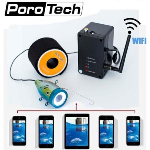 WF01WSL 15M 30M 50M 1000TVL WiFi Underwater Camera Fish Finder Video Camera Kit 12PCS White LEDs lens Video for ice Fish Finder