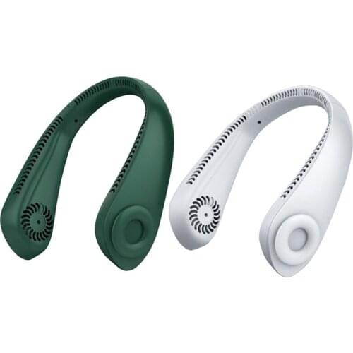 Portable Hanging Neck Fan USB Rechargeable Adjustable Air Cooler Summer Outdoor Travel Handsfree Bladeless Cooler