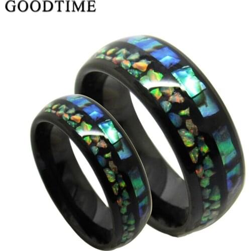 Luxury Tungsten Carbide Couple Rings For Men Women ShellEngagement Wedding Band Ring Jewelry Accessories Fashion Gift