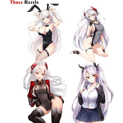 Three Ratels F12 prinz eugen azur lane Anime car sticker auto accessories Personalized creative scratch stickers helmet stickers