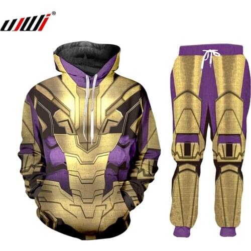UJWI Men Tracksuit 2-piece set 3D Print Cavalieri Unisex Hoodie Streetwear Cosplay Casual Pants Sudadera Hombre Sportswear