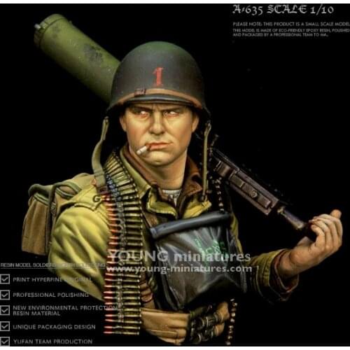 1/10 Resin bust model kits DIY figure self-assembled A-635
