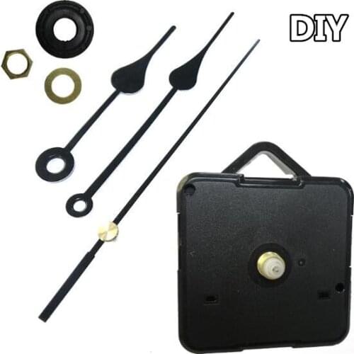 10pcs/lot Hot sale Pure black Quartz Clock Movement Mechanism with Hook DIY Repair Parts Heart shape Hands Complete parts