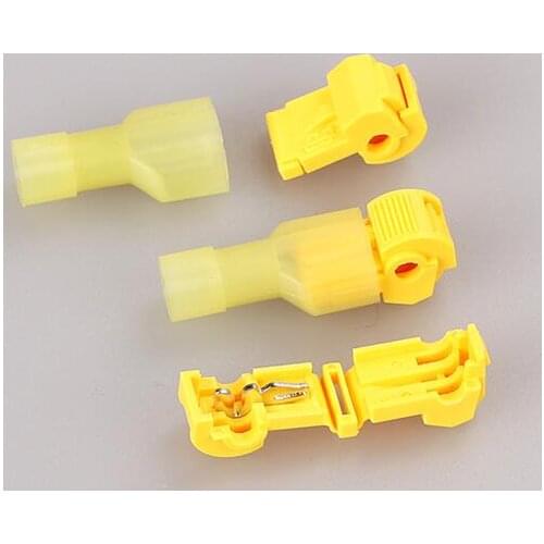 10pcs Yellow Quick Splice Wire Terminal Female Spade Connector Set