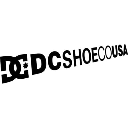 19*2CM DC SHOECOUSA Drift Letters Modified Car And Motorcycle Stickers Reflective Decals Black/Silver