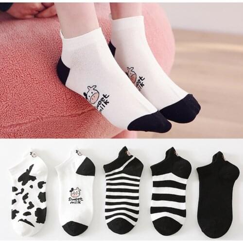 3 Pairs/Lot Womens Socks Low Cut Spring/Summer Female Boat Socks Cartoon Cute Ladies Socks Cotton Funny Short Ankle Socks Girls