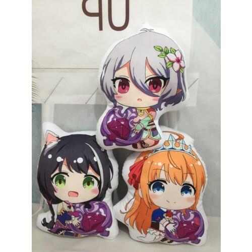 Anime Princess Conect Re:Dive Plush Pillow Toy Cosplay Kusano Yui Harusaki Hiyori Short Stuffed Pillow Back Cushion Doll Gift