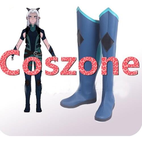 The Dragon Prince Rayla Cosplay Shoes Boots Halloween Carnival Party Costume Accessories