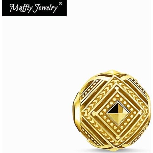 Beads Gold Ornament Charm,Karma Europe 2019 Brand New Good Fashion Jewelry Fit Necklace Bracelet, Fashion for Women Men