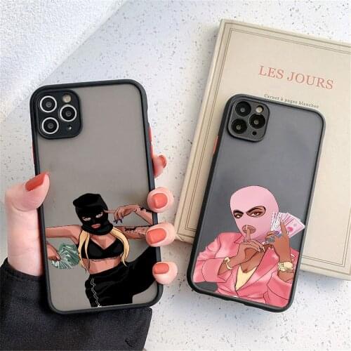 Make Money Not Friends Phone Case for iPhone 11 Pro Max 12 XS SE20 XR X 7 8 6 Plus Black melanin Girl Clear Hard Back Cover Bag