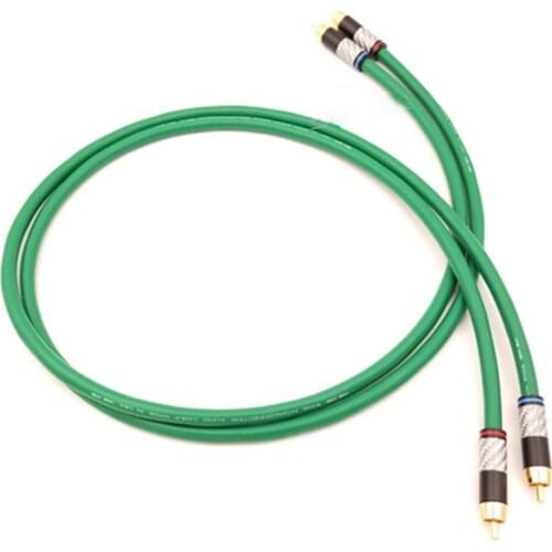 Colleimage High Quality 2328 6N OFC HIFI RCA Male to Male Audio Cable Hifi Silver-plated 2RCA Cable