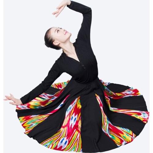 Gypsy Skirt For Women Stage Costume Long Skirt Flamenco Skirt Classical Dance Costume Extoic Dance Wear African Clothes DL7374