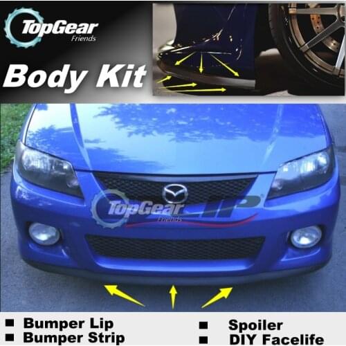 Bumper Lip Deflector Lips For Mazda 323 Familia Allegro Areis Protege Etude Front Spoiler Skirt For Car Tuning / Body Kit Wing
