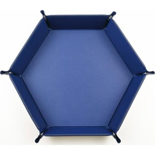 PU leather foldable dice tray box game suitable for tabletop board games
