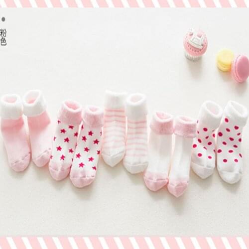 Children Socks Cotton Thick Warm Baby Boy Female New Baby Terry Socks Winter Warm Knee High Sock