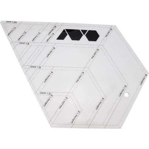 DIY Measuring Guide Quilting Acrylic Shapes Cutter Ruler Patchwork Template Stationery Rulers