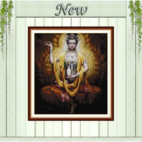 Dunhuang figure Chinese painting home decor counted printed on canvas DMC 11CT 14CT Cross Stitch kits embroidery needlework Sets