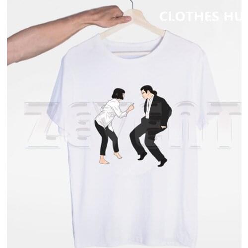 Mens Movie Pulp Fiction T Shirt Summer Funny T-Shirts Boyfriend Gift Vintage Style 90s Aesthetic Tshirt Homme