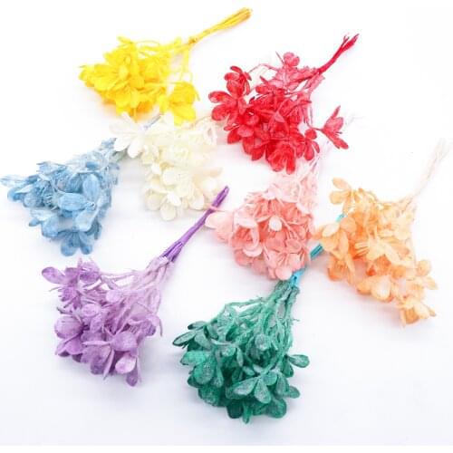 6pcs Artificial Grass Simulation Ferns Plant Artificial Flowers for DIY Scrapbooking Home Wedding Christmas Decoration