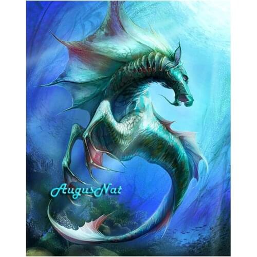 Hippocampus diamond painting full square wall art diamond dotz kits animals diamond embroidery decor crystal pasted crafts gifts