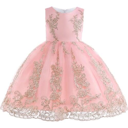 Girl Summer Princess Dress Children Girl Exquisite Embroidery Party Dress For Kids Girl Birthday Wedding Dress Vestidos