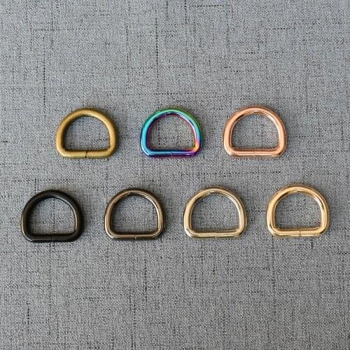 1 Pcs/Lot 20mm Metal Accessories D ring DIY Use For Handbag Bag Purse Strap Belt Buckle DIY Metal Buckle Hardware Accessories