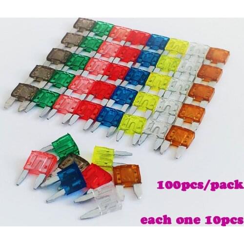 Mini size fuse 30pcs Auto fuse Car Truck ATC Fuse 10A 15A 20A 25 30A AMP Standard Car Fuse Medium Blade Fuses Car Auto Fuse