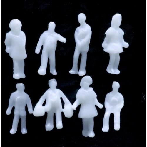 500pcs miniature white figures Architectural model human scale model ABS plastic peoples 1：200