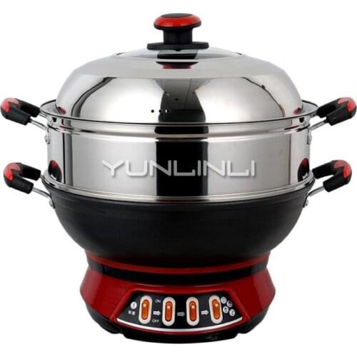YUNLINLI 220V Multi-function Electric Cooker Household Cast Iron Pot 32 Caliber