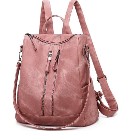 Fashion Ladies' Backpack PU Bags Women Handbags Large Capacity Removable Bag