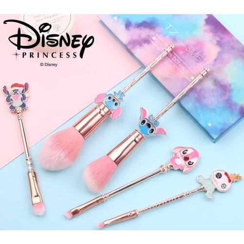 A Set Of Disney Makeup Brushes Stitch Doll Shape Around The Gift Star Trek Baby Stitch Cute Cosmetics