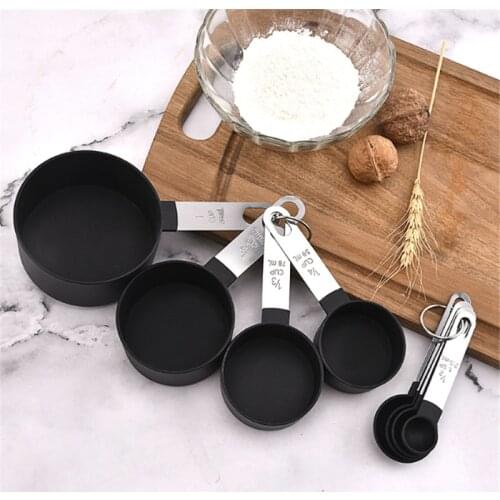 Stainless Steel Measuring Cups and Spoons Set With Scale Bakeware Kitchen Gadget Baking Tools Milk Powder Coffee Measuring Spoon
