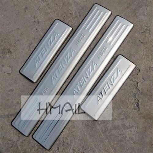 Stainless steel door sill strip for MAZDA ATENZA 2014 15 16 17 Threshold trim car styling welcome pedal Scuff plate cover film