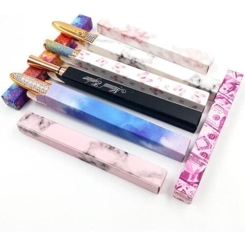 New Diamond Private Label Waterproof Colored Water Activated Liquid Adhesive Glue Pencil Pen Magnetic Eyeliner