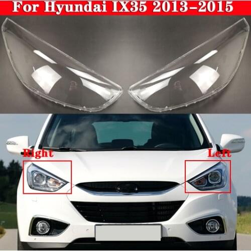 For Hyundai IX35 2013-2015 Car Front headlamps transparent lampshades lamp shell headlights cover