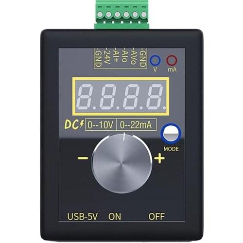 Handheld 0-10V/0-4-20MA Signal Generator with Rechargeable Battery Adjustable Voltage Simulator Calibrator