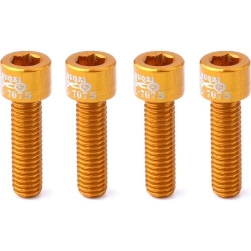 Handlebar Stem Screw Bolt Aluminum Alloy Stem Screw Fixed MTB 4pcs New Useful High Quality