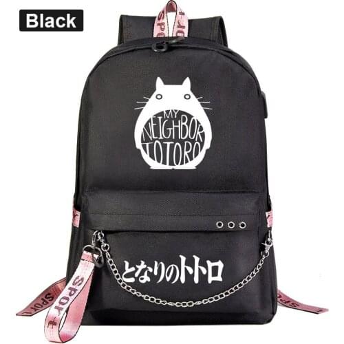 Lovely Student Large Volume Backpacks Cartoon Printed Anime Cute Cat Totoro Shoulder Bags Toys for Chidlren Computer Bag