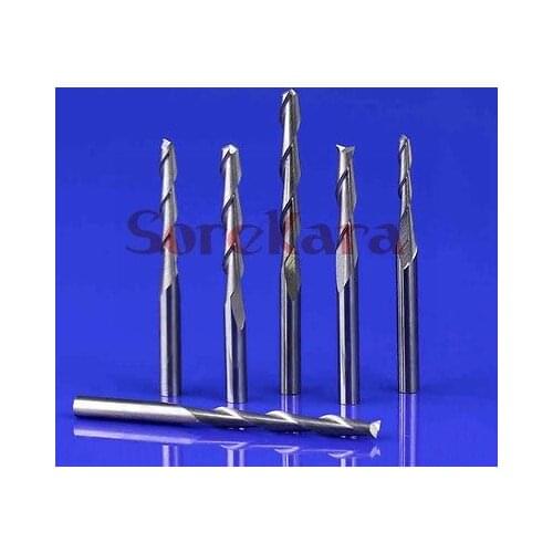 3.175*32mm Carbide CNC Router Bits Two Flutes End Mill Double Flutes Milling Cutter Spiral PVC Cutter Woodworking